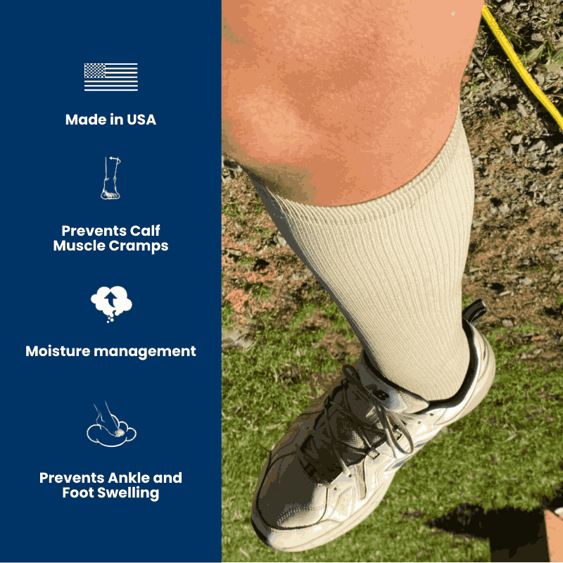 Women's Over The Calf Compression Socks | Leg Comfort & Circulation Support (1 Pair)