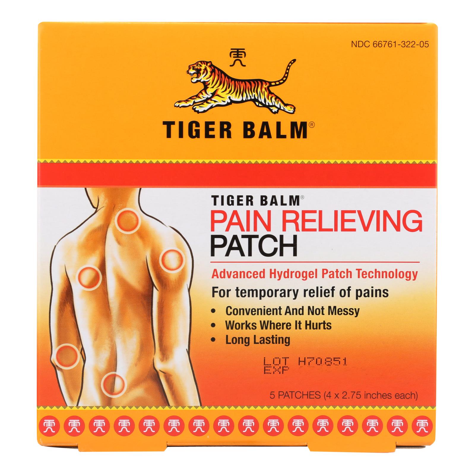 Tiger Balm Relieving Patch | Targeted Comfort Patch, 5 Count
