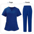 Spandex Scrub Uniform Set | Flexible Top & Pants for Healthcare Professionals