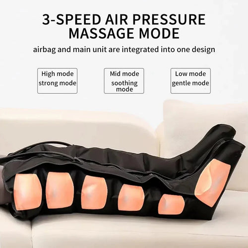 Air Compression Leg Massager with Remote for Feet, Calves & Thighs