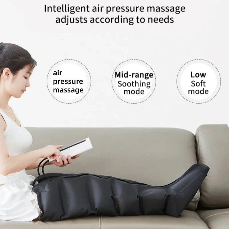 Air Compression Leg Massager with Remote | Feet, Calves & Thighs Comfort