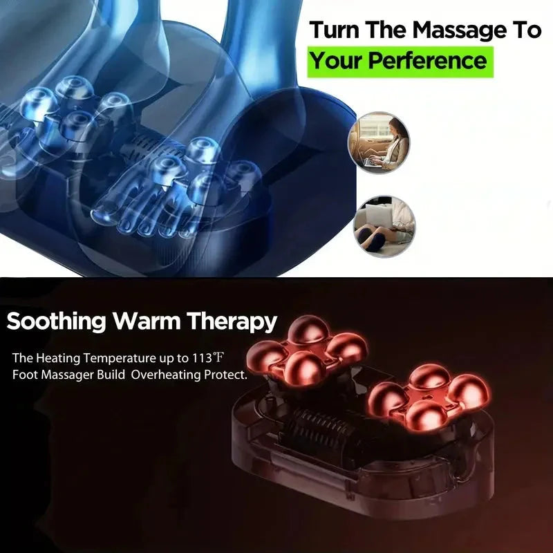 Heated Shiatsu Foot Massager for Deep Comfort & Foot Wellness