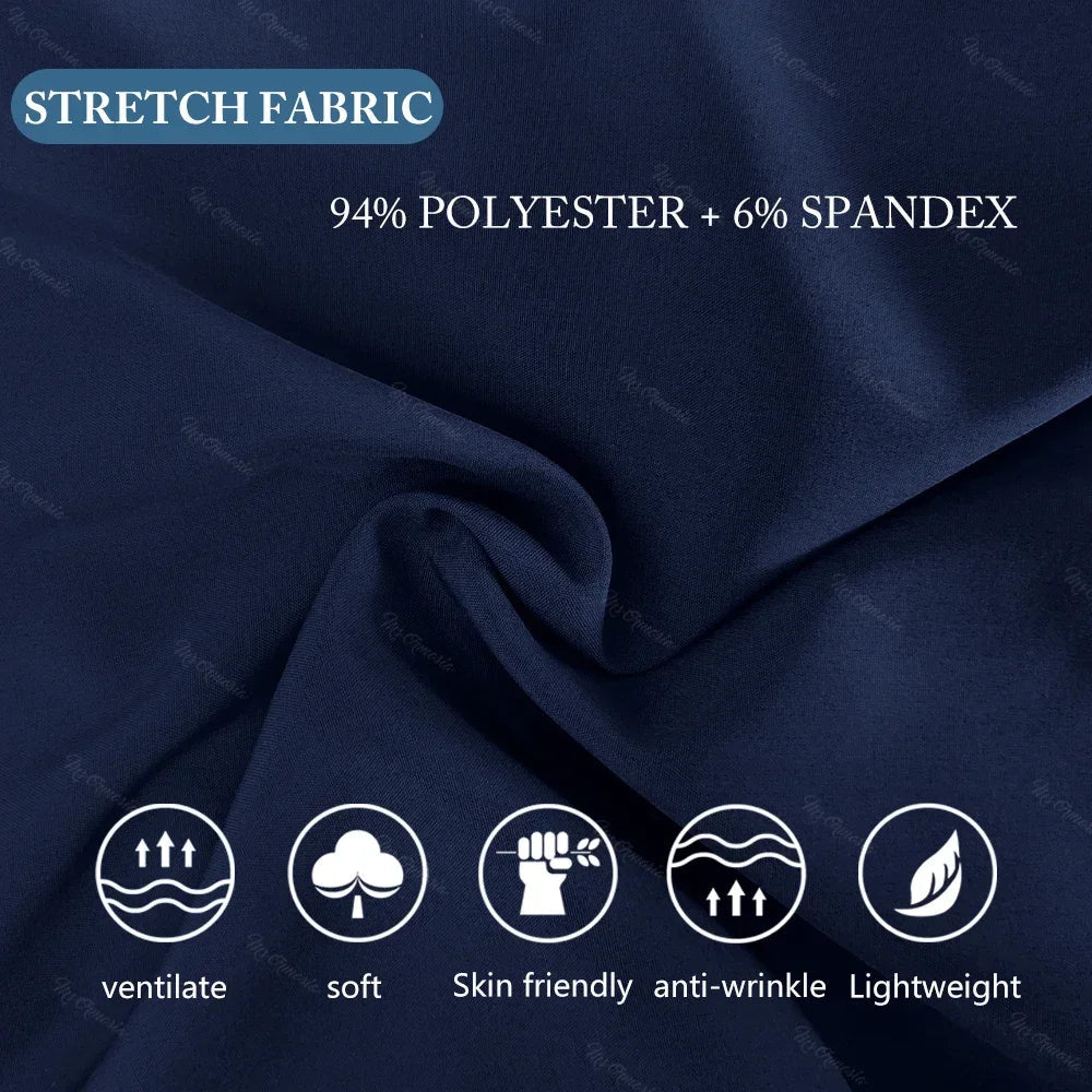 Women's Elastic Scrub Set | Comfortable Uniform Top & Pants