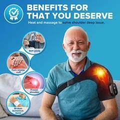 Heated Neck & Shoulder Massager with Deep Kneading & Red Light Wellness Therapy