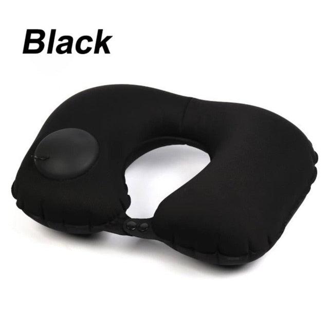 Inflatable Travel Neck Pillow for Airplane & Car | Portable U-Shaped Neck Support Cushion